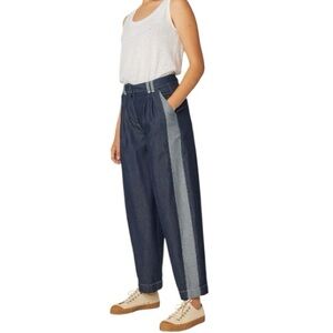 NWT SKFK Aralar GOTS Raw Denim Lightweight Blue High Waist Pants EU 38 | US 6